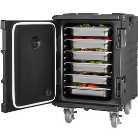 VEVOR Insulated Food Pan Carrier, 95 Qt Hot Box for Catering, Food Box Carrier with Buckle, Front Loading Food Warmer with Handles