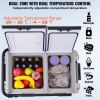 VEVOR Portable Car Refrigerator, 12 Volt Car Refrigerator Fridge, 50 L / 52.8 QT Dual Zone Portable Freezer, -4-68 F Adjustable Temperature