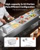 VEVOR 60QT Commercial Food Warmer, 5-Pan Electric Steam Table with Glass Cover