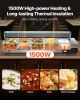 VEVOR 60QT Commercial Food Warmer, 5-Pan Electric Steam Table with Glass Cover