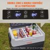 VEVOR Car Refrigerator, 12 Volt Car Refrigerator Fridge, 37 QT/35 L Dual Zone Portable Freezer, -4-50 Fahrenheit Adjustable Range